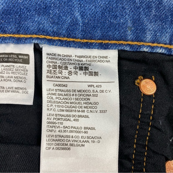 Levi's 502 x Justin Timberlake Fresh Leaves Jeans Men's 34x32 Blue Distressed - Picture 11 of 15